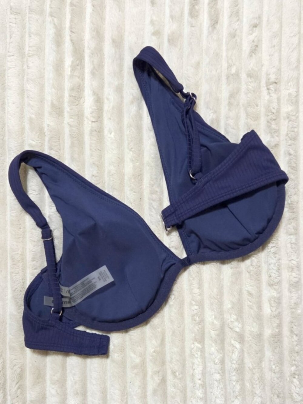 Simons - Ribbed Navy Blue Bikini Set - Picture 2 of 3